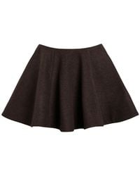 Ganni - Peacoat Wool And Cashmere-Blend Mini Skirt - Lyst
