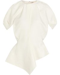 KHAITE - Rumi Linen And Silk-Blend Top - Lyst