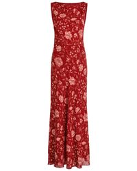 Reformation - Prescott Floral-Print Chiffon Maxi Dress - Lyst