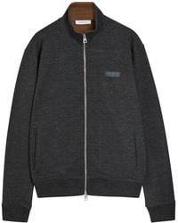 Givenchy - Logo-Appliquéd Wool-Blend Track Sweatshirt - Lyst