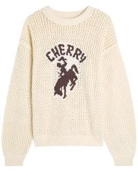 CHERRY LA - Western Open-Knit Cotton Jumper - Lyst