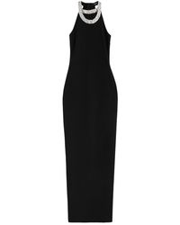 Balmain - Crystal-Embellished Halterneck Gown - Lyst