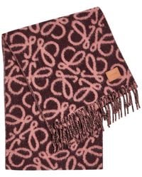 Loewe - Anagram Checked Wool And Cashmere-Blend Scarf - Lyst