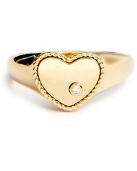 Yvonne Léon - Baby Chevaliere Coeur 9Kt Pinky Ring - Lyst