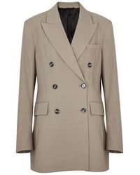 Acne Studios - Double-Breasted Woven Blazer - Lyst