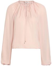 FRAME - The Balloon Silk Blouse - Lyst