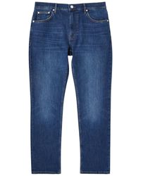 FRAME - Modern Straight Distressed Jeans - Lyst