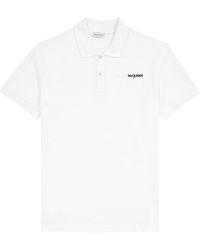 Alexander McQueen - Logo-Embroidered Piqué Cotton Polo Shirt - Lyst