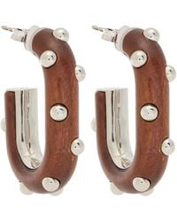 Rabanne - Boucle D' Oreill Studded Wood Earrings - Lyst
