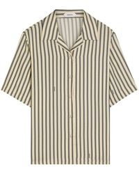 Versace - Striped Silk-Twill Shirt - Lyst