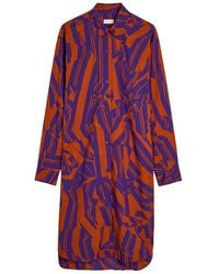 Dries Van Noten - Dayley Printed Cotton-Poplin Midi Shirt Dress - Lyst
