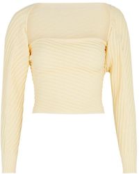 GIMAGUAS - Marianne Ribbed-knit Wrap Top - Lyst