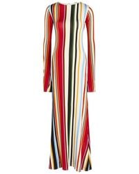 Cala De La Cruz - Amay Striped Stretch-Jersey Maxi Dress - Lyst