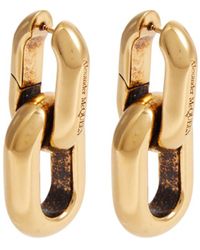 Alexander McQueen - Chunky-chain Brass Drop Earrings - Lyst