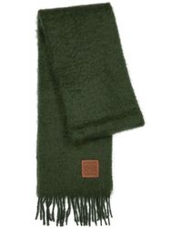 Loewe - Anagram-patch Wool And Mohair-blend Scarf - Lyst