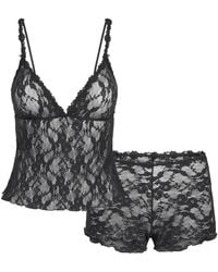 Skims - Stretch-Lace Triangle Cami And Short Set - Lyst