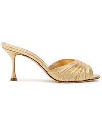 Manolo Blahnik - Pirua 70 Metallic Nappa Mules - Lyst