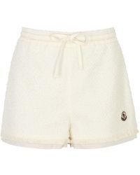 Moncler - Logo Bouclé Cotton-Blend Shorts - Lyst