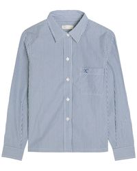 Suzie Kondi - Vella Striped Cotton-Poplin Shirt - Lyst