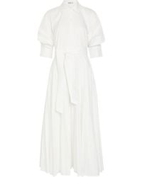Jonathan Simkhai - Arlo Belted Cotton-Blend Poplin Maxi Dress - Lyst