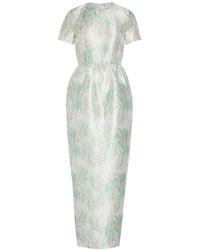 BERNADETTE - Lexi Printed Satin Maxi Dress - Lyst