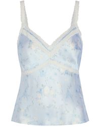 LoveShackFancy - Lirena Floral-Print Silk Cami Top - Lyst