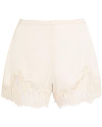 Reformation - Fern Lace-Trim Satin Shorts - Lyst