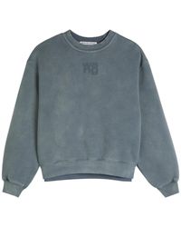 T By Alexander Wang - Logo Cotton-Blend Sweatshirt - Lyst