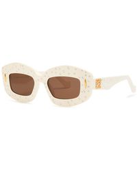 Loewe - Oversized Crystal-embellished Cat-eye Sunglasses - Lyst