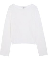 Vince - Open-Knit Cotton-Blend Jumper - Lyst