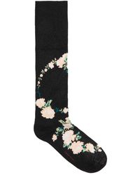 Simone Rocha - Floral-intarsia Cotton-blend Socks - Lyst