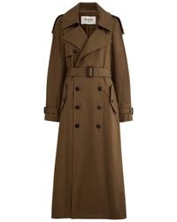 Saint Laurent - Maxi Trench Coat - Lyst