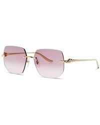 Cartier - Rimless Hexagon-Frame Sunglasses - Lyst