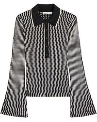 Jonathan Simkhai - Collen Textured Knit Polo Top - Lyst