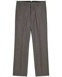 Ami Paris - Straight-Leg Wool Trousers - Lyst