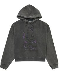 Acne Studios - Printed Hooded Cotton Sweatshirt - Lyst