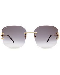 Cartier - Signature C De Rimless Oversized Sunglasses - Lyst