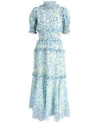 Sister Jane - Corolla Flora Floral-Print Chiffon Maxi Dress - Lyst