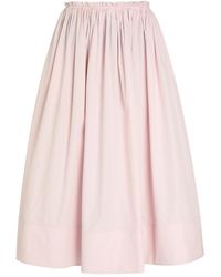 Gabriela Hearst - Shiva Cotton-Poplin Midi Skirt - Lyst