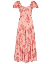 Free People - Sundrenched Printed Cotton Maxi Dress - Lyst