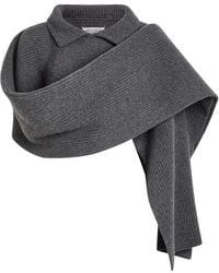 Maison Margiela - Collar-Detail Ribbed Scarf - Lyst