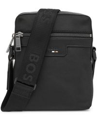 BOSS - Ray Canvas Cross-Body Bag - Lyst