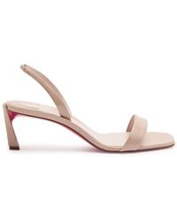 Christian Louboutin - Condora 55 Leather Slingback Sandals - Lyst
