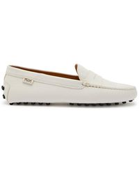 Tod's - Gommino Grained Leather Loafers - Lyst