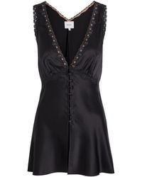 Reformation - Addie Lace-Trimmed Silk Top - Lyst