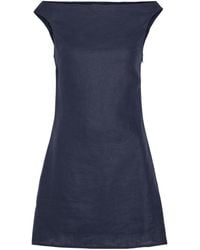 Faithfull the Brand - Ilride Wide-Neck Linen Mini Dress - Lyst