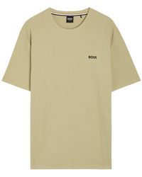 BOSS - Logo-Embroidered Waffle T-Shirt - Lyst