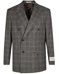 GANT - Checked Wool Blazer - Lyst
