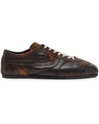 Dries Van Noten - Dustin Panelled Leather Sneakers - Lyst