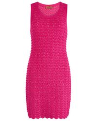 Missoni - Zigzag Sequin-Embellished Knitted Mini Dress - Lyst